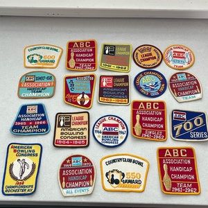 Vintage bowling patches